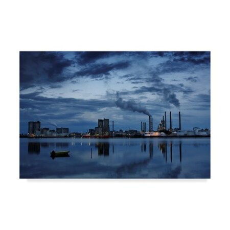 Trademark Fine Art Niels Christian Wulff 'Cloudy Portland' Canvas Art, 12x19 1X04822-C1219GG